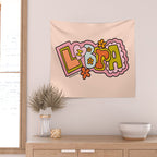 Libra Doodle Letters Wall Tapestry Gallery Image 2