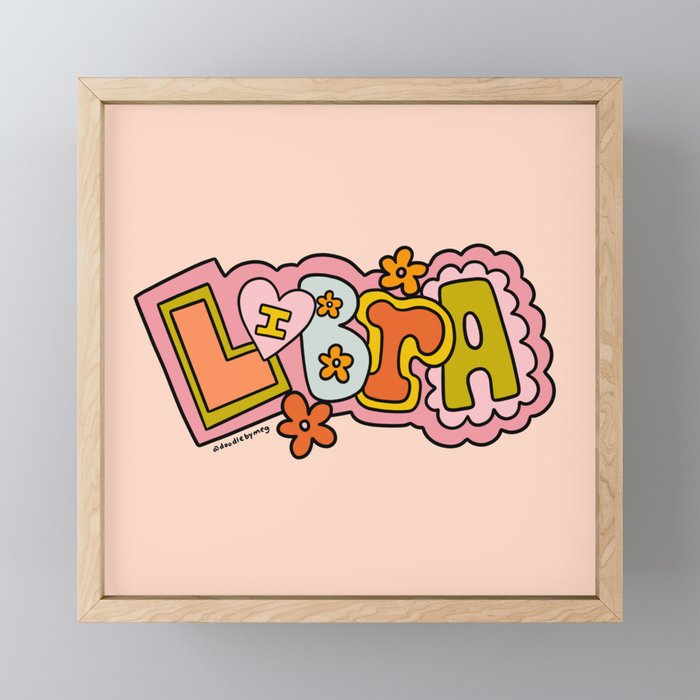 Libra Doodle Letters Mini Art Print Gallery Image 1