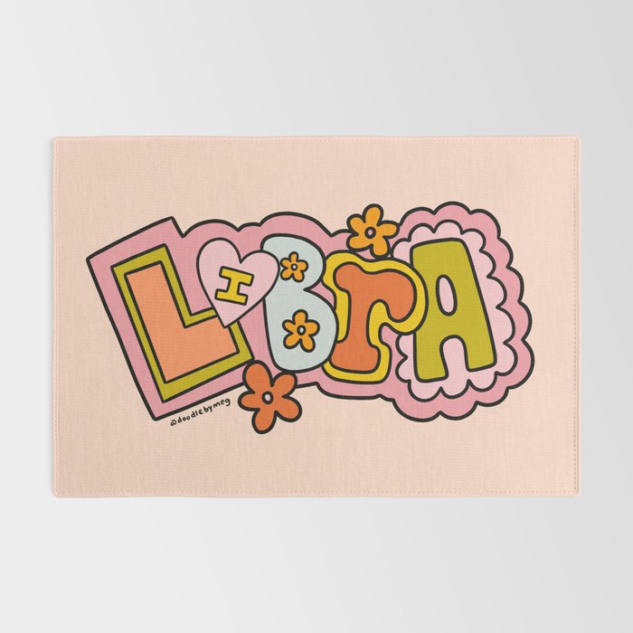 Libra Doodle Letters Rug Gallery Image 2