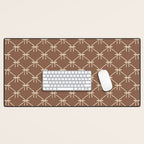 Bows and Ribbons Pattern LXII Coffee Creme Desk Mat Gallery Image 1