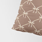 Bows and Ribbons Pattern LXII Coffee Creme Pillow Sham Gallery Image 4