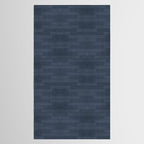Minimal Striped Pattern, Navy Blue Tablecloth Gallery Image 2