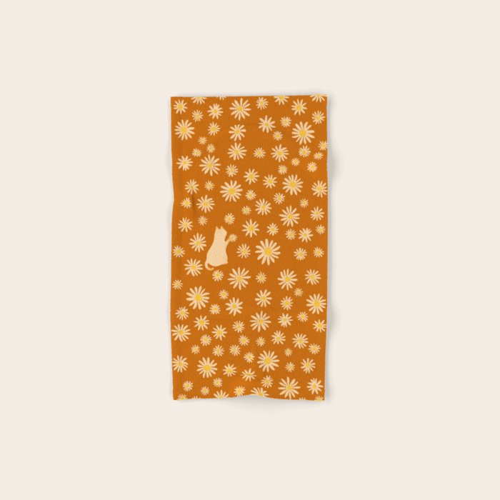 Hidden cat 44o Autumn flowers fall Bath Towel Gallery Image 1