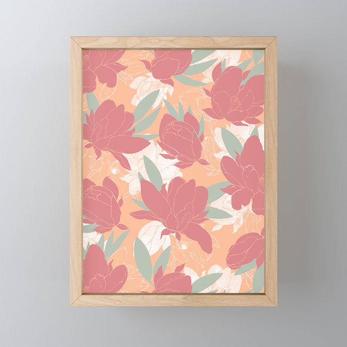Big floral blossoms PF3 Mini Art Print Gallery Image 1