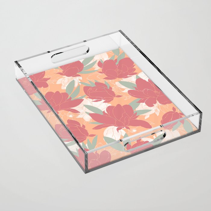 Big floral blossoms PF3 Acrylic Tray Gallery Image 1