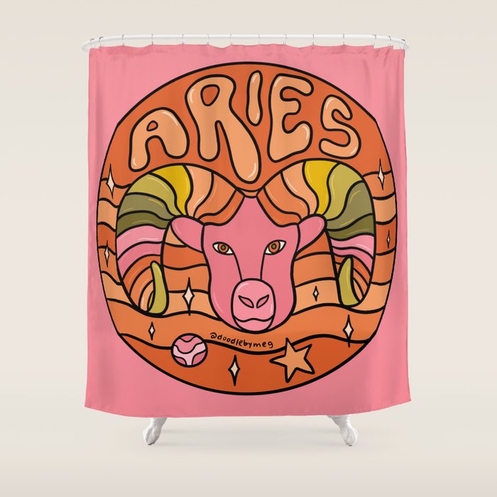2020 Aries Shower Curtain Gallery Image 1