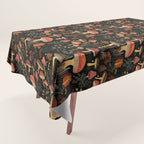 Dark Forest Magic Mushrooms Art Tablecloth Gallery Image 1
