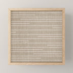 Boho Minimal Neutral Stripes Pattern Mini Art Print Gallery Image 1