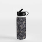 Mysterious Garden - midnight violet Water Bottle Gallery Image 1