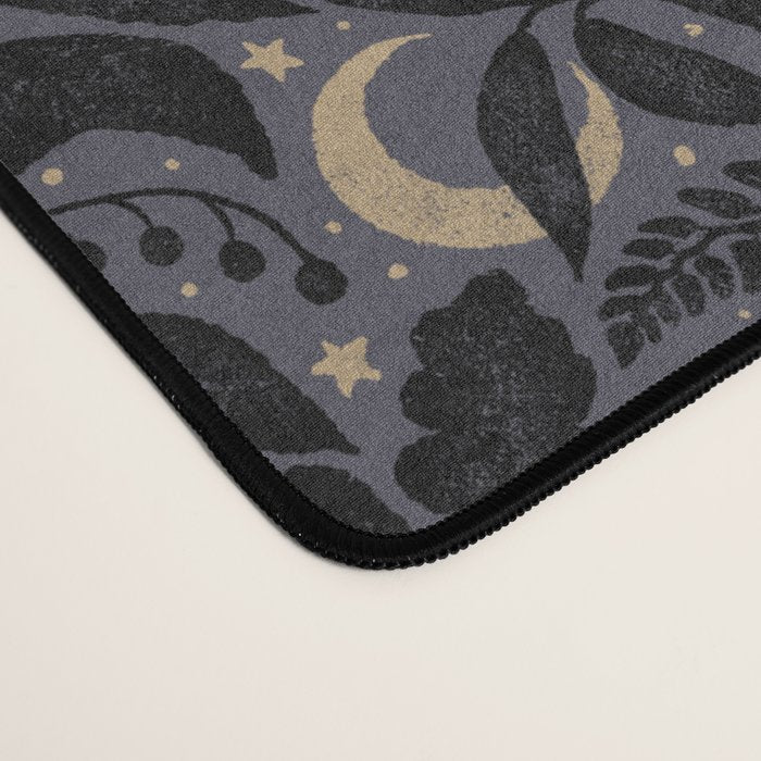 Mysterious Garden - midnight violet Desk Mat Gallery Image 4