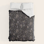 Mysterious Garden - midnight violet Duvet Cover Gallery Image 6
