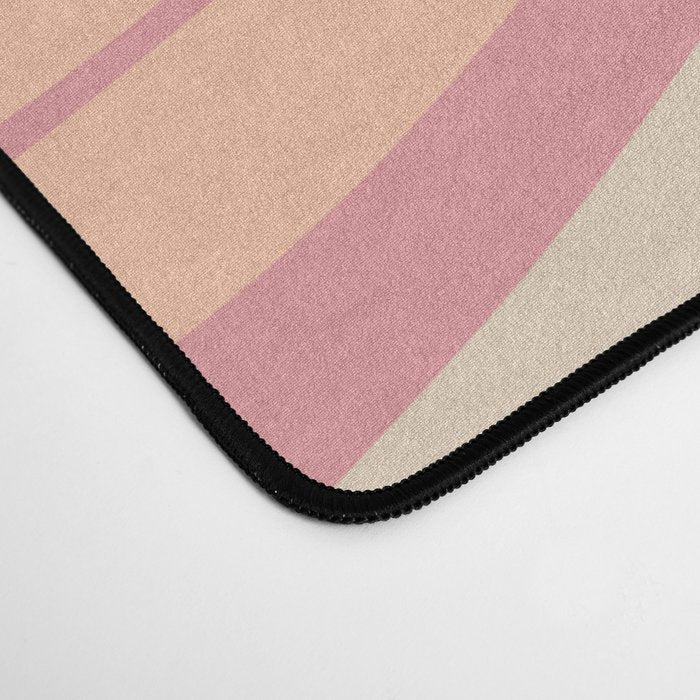 Modern Retro Liquid Swirl Abstract Pattern Square in Rose Pink and Salmon Desk Mat Gallery Image 4