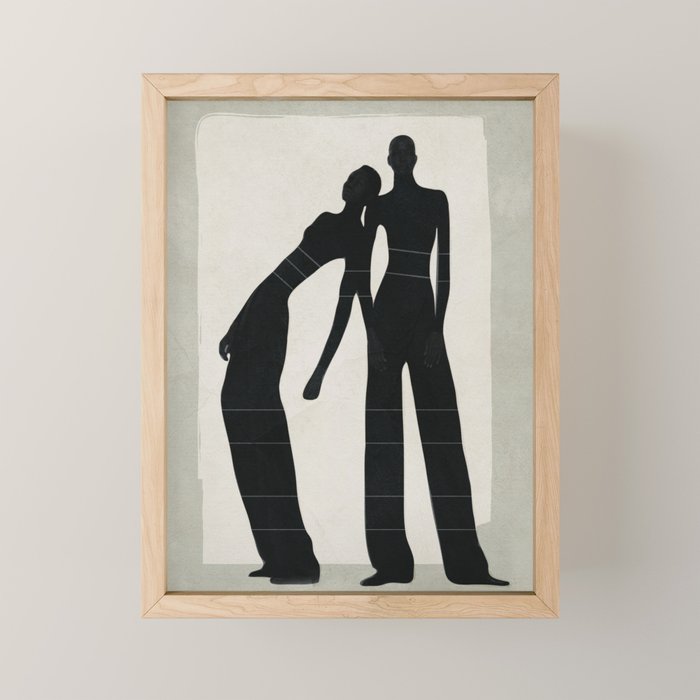 Pair Line Mini Art Print Gallery Image 1