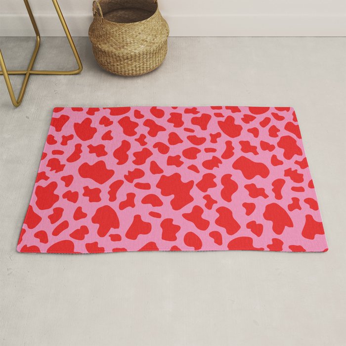 Cow Print in Pink and Red Rug Gallery Image 1