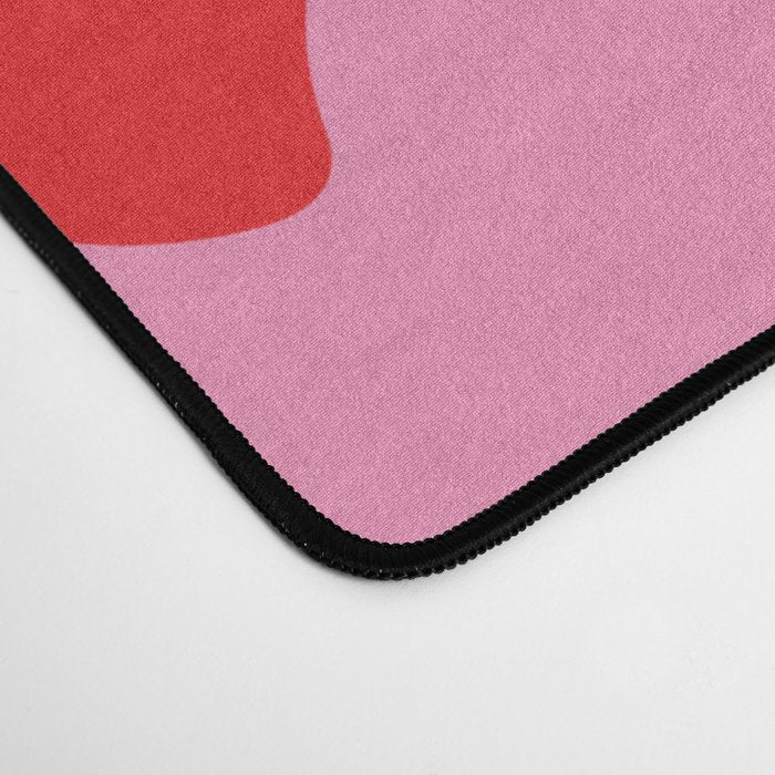 Cow Print in Pink and Red Desk Mat Gallery Image 4