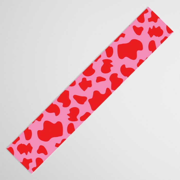 Cow Print in Pink and Red Table Runner Gallery Image 3