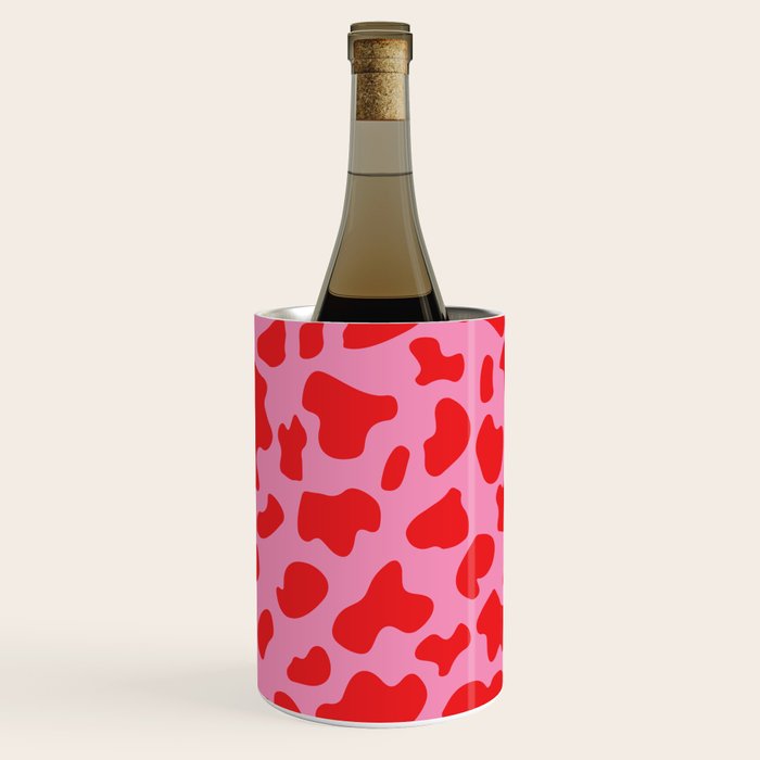 Cow Print in Pink and Red Wine Chiller Gallery Image 2