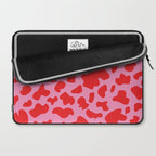 Cow Print in Pink and Red Laptop Sleeve Gallery Image 2