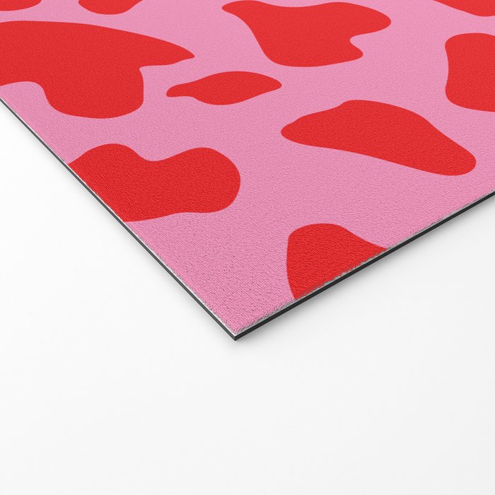 Cow Print in Pink and Red Welcome Mat Gallery Image 2