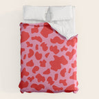 Cow Print in Pink and Red Duvet Cover Gallery Image 6