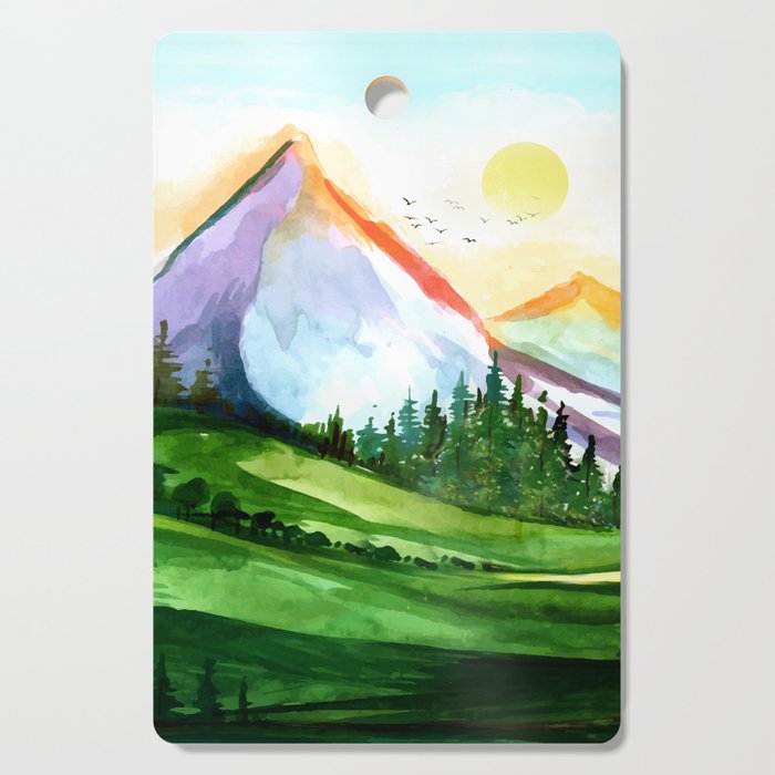 Colorful Landscape 4 Cutting Board Gallery Image 1
