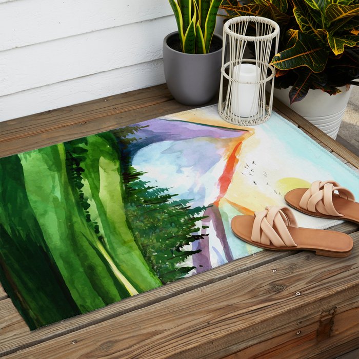 Colorful Landscape 4 Outdoor Rug Gallery Image 2