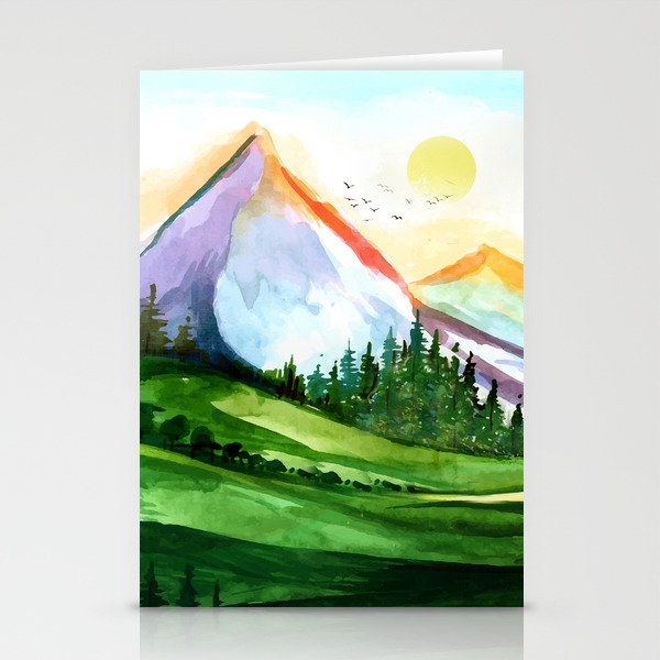 Colorful Landscape 4 Stationery Card Gallery Image 2