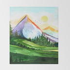 Colorful Landscape 4 Throw Blanket Gallery Image 2