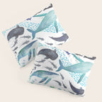 Sharks, Humpback Whales, Orcas & Turtles Ocean Play Print Pillow Sham Gallery Image 3