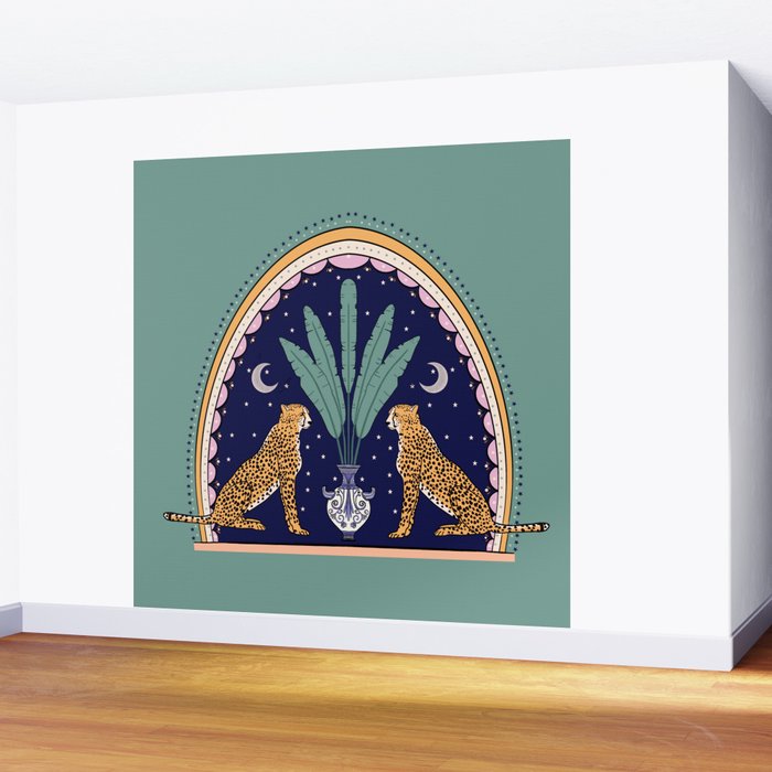 Modern cheetah couple in Middle East  Wall Mural Gallery Image 2