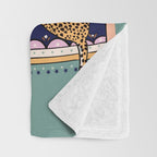 Modern cheetah couple in Middle East  Throw Blanket Gallery Image 3