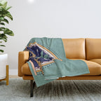 Modern cheetah couple in Middle East  Throw Blanket Gallery Image 1