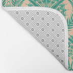 Triceratops Damask - Verdigris on peach Bath Mat Gallery Image 2