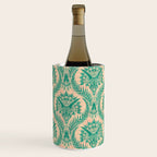 Triceratops Damask - Verdigris on peach Wine Chiller Gallery Image 2