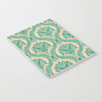 Triceratops Damask - Verdigris on peach Notebook Gallery Image 3