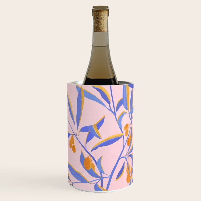 Blue Branches Botanical Illustration  Wine Chiller Gallery Image 1