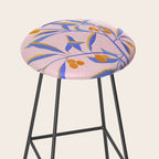 Blue Branches Botanical Illustration  Stool Gallery Image 2