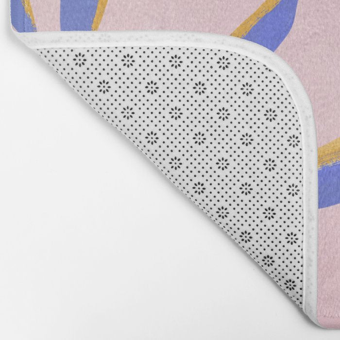 Blue Branches Botanical Illustration  Bath Mat Gallery Image 2