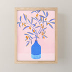 Blue Branches Botanical Illustration  Mini Art Print Gallery Image 1
