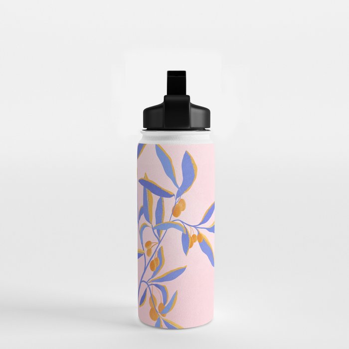 Blue Branches Botanical Illustration  Water Bottle Gallery Image 2