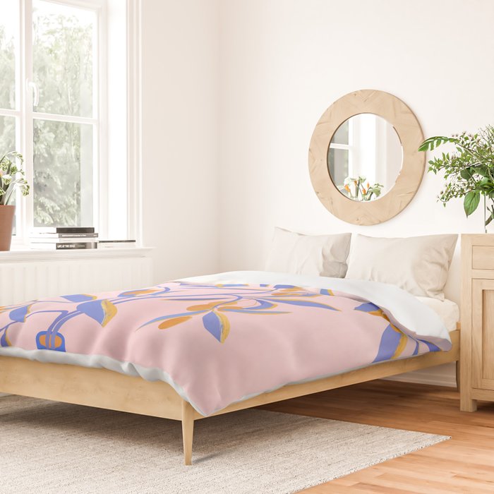 Blue Branches Botanical Illustration  Duvet Cover Gallery Image 2