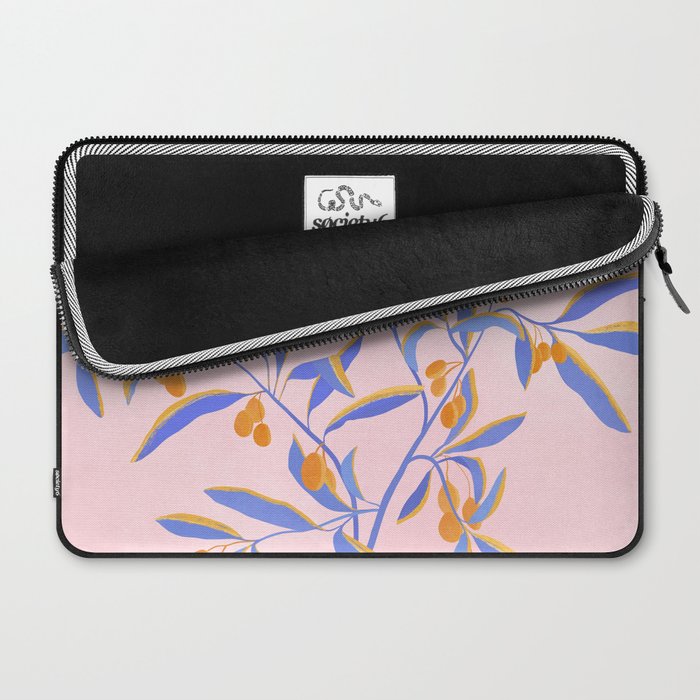 Blue Branches Botanical Illustration  Laptop Sleeve Gallery Image 2