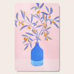 Blue Branches Botanical Illustration  Cutting Board Gallery Image 1