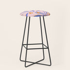 Blue Branches Botanical Illustration  Stool Gallery Image 1