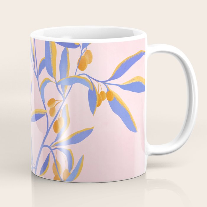 Blue Branches Botanical Illustration  Coffee Mug Gallery Image 1