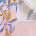 Blue Branches Botanical Illustration  Wall Tapestry Gallery Image 3