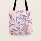 Blue Branches Botanical Illustration  Tote Bag Gallery Image 1