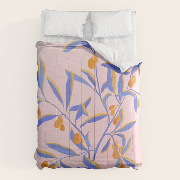 Blue Branches Botanical Illustration  Comforter Gallery Image 6