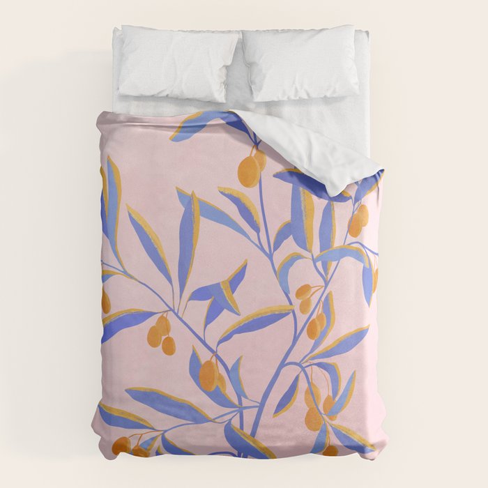 Blue Branches Botanical Illustration  Duvet Cover Gallery Image 6