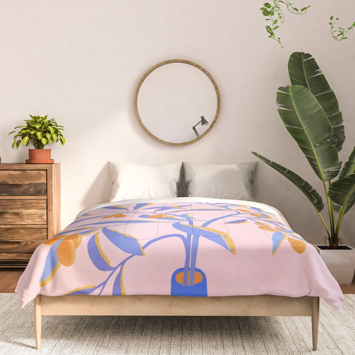 Blue Branches Botanical Illustration  Comforter Gallery Image 3